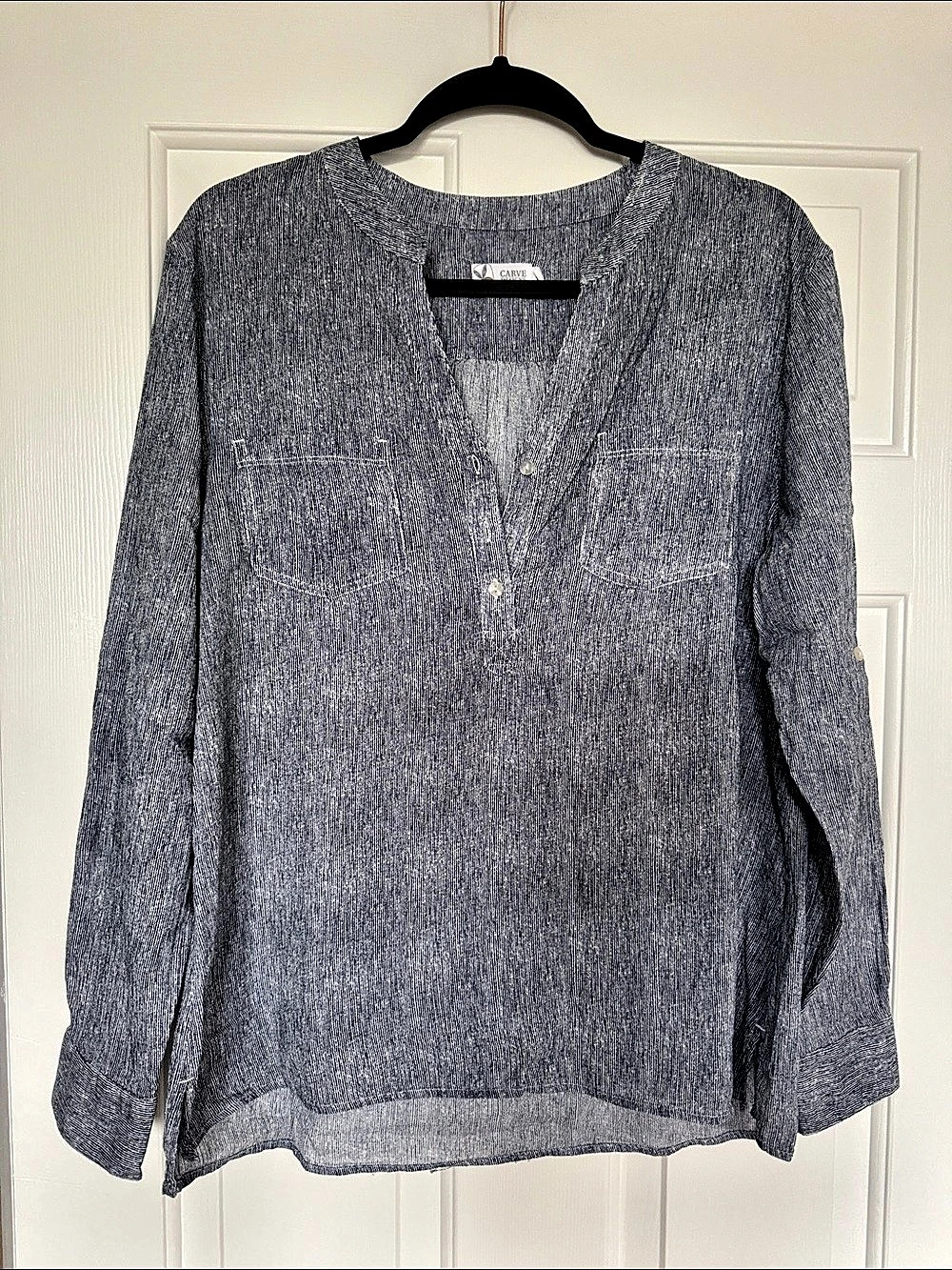 Carve Designs blue striped Blouse